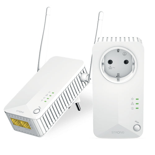 STRONG POWERLINE WI-FI DUO - VELOCITA UP TO 600 MBPS - 3 PORTA LAN - 2 ANTENNE - PLUGPLAY - STANDAR