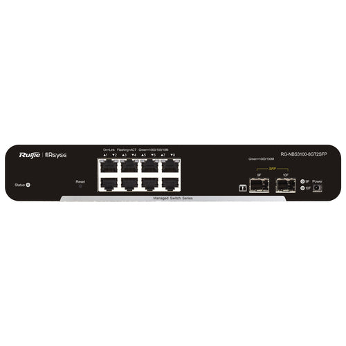 REYEE CLOUD SWITCH MANAGED GIGABIT L2 8 PORTE, 2 SLOT SFP (CHASSIS METALLICO DESKTOP)