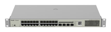 REYEE SWITCH POE 28 PORTE GIGABIT, LAYER 2, CLOUD MANAGED, POE BUDGET, 370W