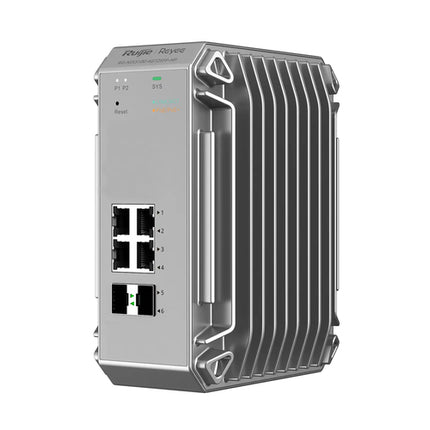 REYEE CLOUD INDUSTRIAL SWITCH L2 FULL MANAGED IP40. 4X1GE POE+ POWER BUDGET 120W 2XSFP
