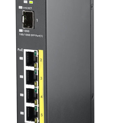 ZYXEL SWITCH INDUSTRIALE UNMANAGED, 4X GIGABIT POE 120W, DIN RAIL, ALIM. 12-58V DC
