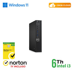 RINOVO Mini PC DELL Optiplex 3050M i3-6X00T DDR4 8GB SSD 256GB W11P HDMI CLOUD20GB Grade A 1Y Warran