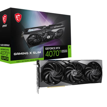 MSI VGA GEFORCE RTX 4070 TI SUPER, RTX 4070 Ti SUPER 16G GAMING X SLIM, 16GB GDDR6X, DP*3/HDMI, ATX,
