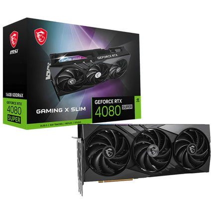 MSI VGA GEFORCE RTX 4080 SUPER, RTX 4080 SUPER 16G GAMING X SLIM, 16GB GDDR6X, DP*2/HDMI*2, ATX, TRI