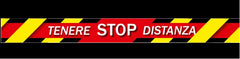 GOUP SOLUTIONS STICKER DA TERRA STOP,TENERE DISTANZA A MANTIENI LA DISTANZA