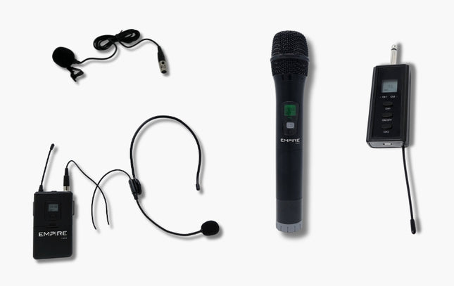 EMPIRE MEDIA KIT RICEVITORE UHF + MIC ICE + MIC NECK